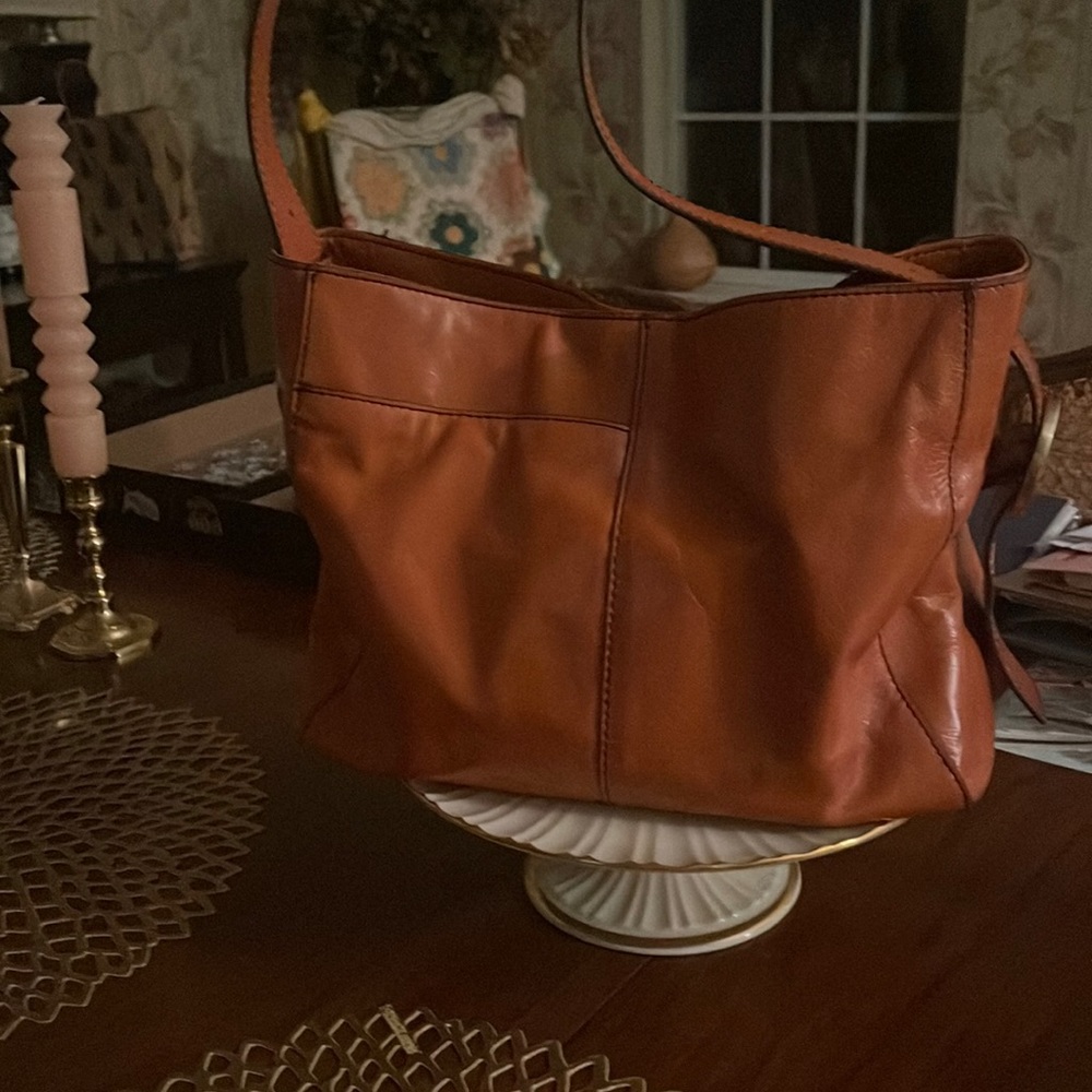 HOBO BAG leather caramel color